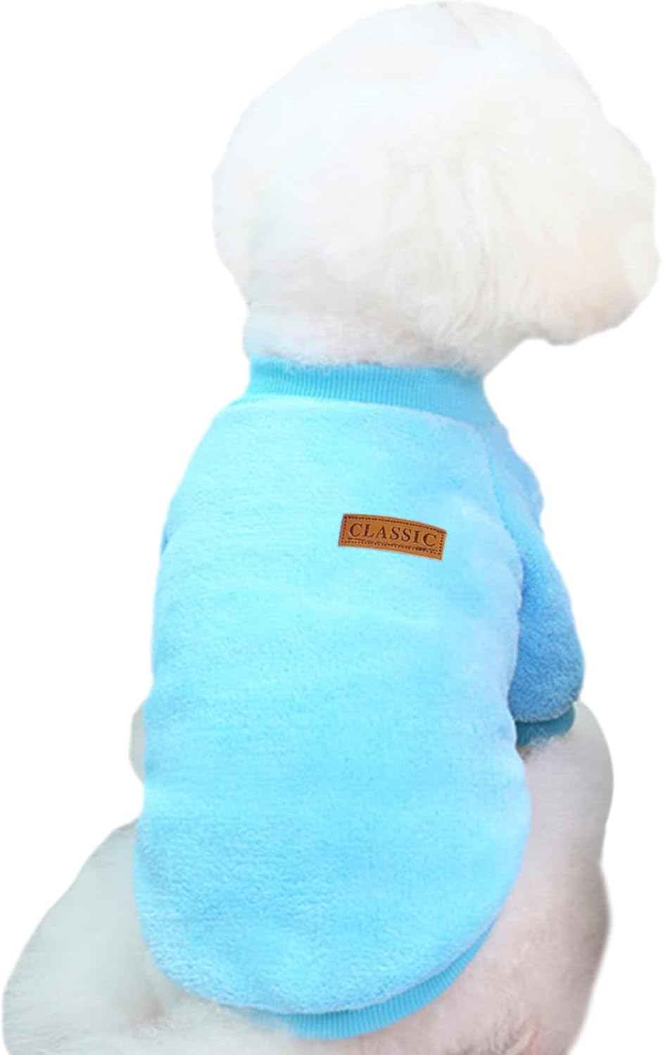 Jecikelon Pet Dog Clothes Dog Sweater Soft Thickening Warm Pup Dogs Shirt Winter Puppy Sweater for Dogs (Z01-Blue, Large)