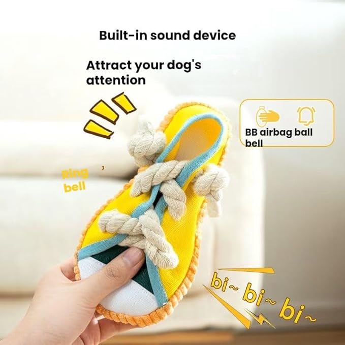 Dog Squeaky Toy Slipper - Self-Entertainment Toy for Boredom Relief, Teething, Chew-Resistant, Energy-Burning, Suitable for Small and Medium-Sized Dogs