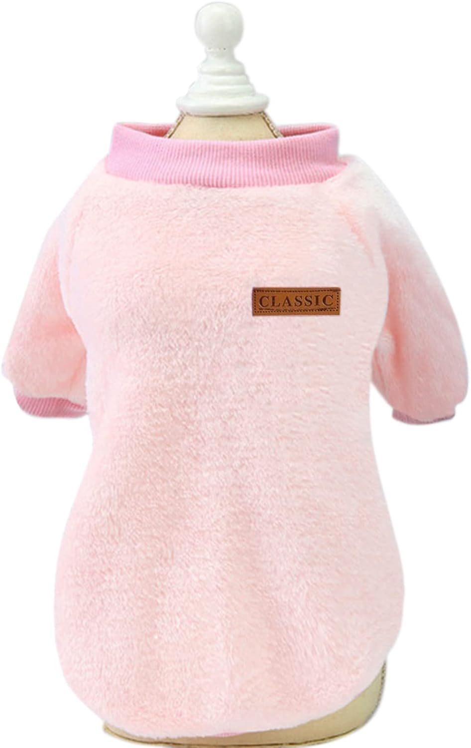 Jecikelon Pet Dog Clothes Dog Sweater Soft Thickening Warm Pup Dogs Shirt Winter Puppy Sweater for Dogs (Z01-Pink, X-Small)