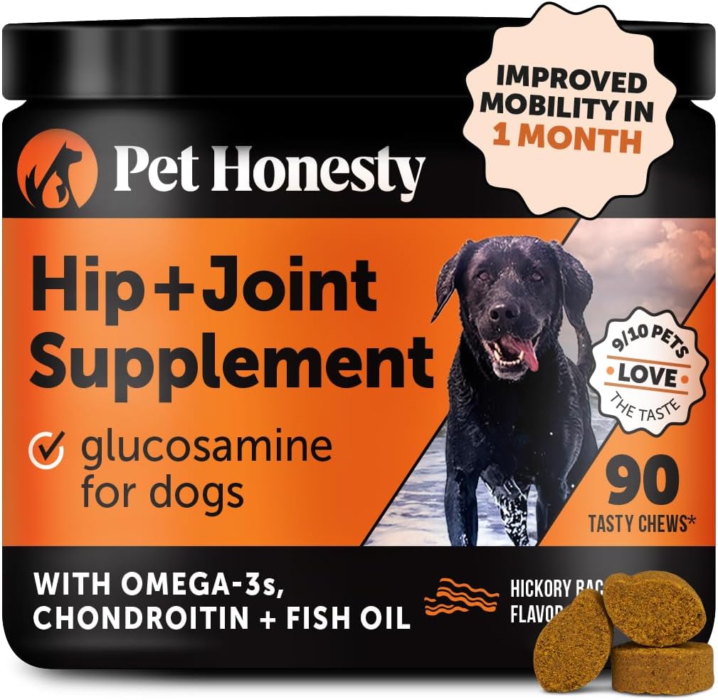 Hip & Joint Health - Glucosamine for Dogs Soft Chews, Joint Supplement for Dogs with Glucosamine Chondroitin, Fish Oil, MSM, Turmeric, Advanced Pet Mobility Support (Bacon 90 Ct)