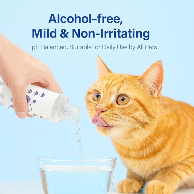 PawBright Dental+ Plus Water Additive for Dogs & Cats - Daily Oral Care to Freshen Breath, Clean Teeth & Maintain a Fresh Mouth, Odorless & Flavorless, 8oz.