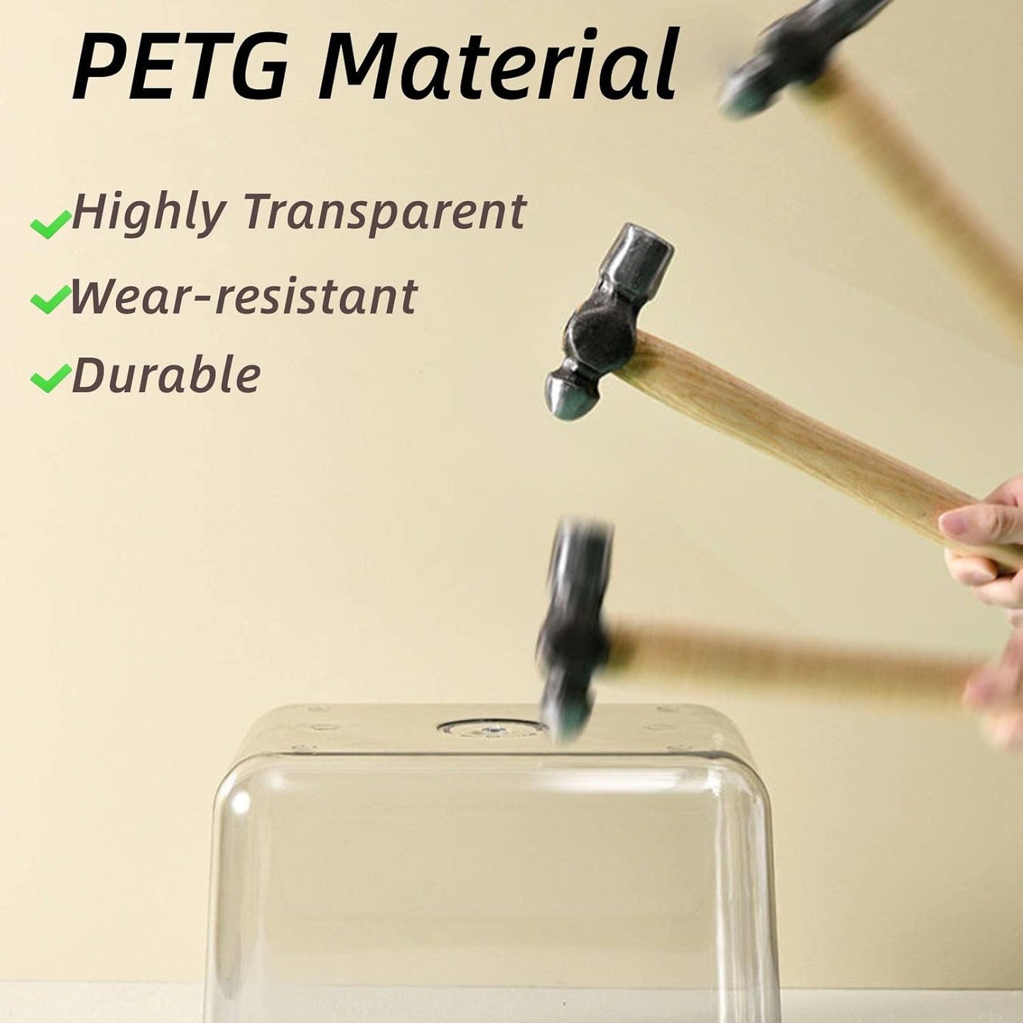 Fhiny 11LB Dog Food Storage Container, Airtight Pet Treat Bin Translucent Dry Food Grain Storage Barrels Sealed Bucket Moisture-Proof Plastic Cat Puppy Food Bin with Seal Locking Lid Keep Fresh