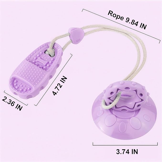 Dog Toys for Aggressive Chewers, Indestructible Interactive Chew Toy with Suction Cup, Long Lasting Durable Molar Grinder for Boredom Energy Relief, for Small Medium Large Dogs Puppy Teething Toys