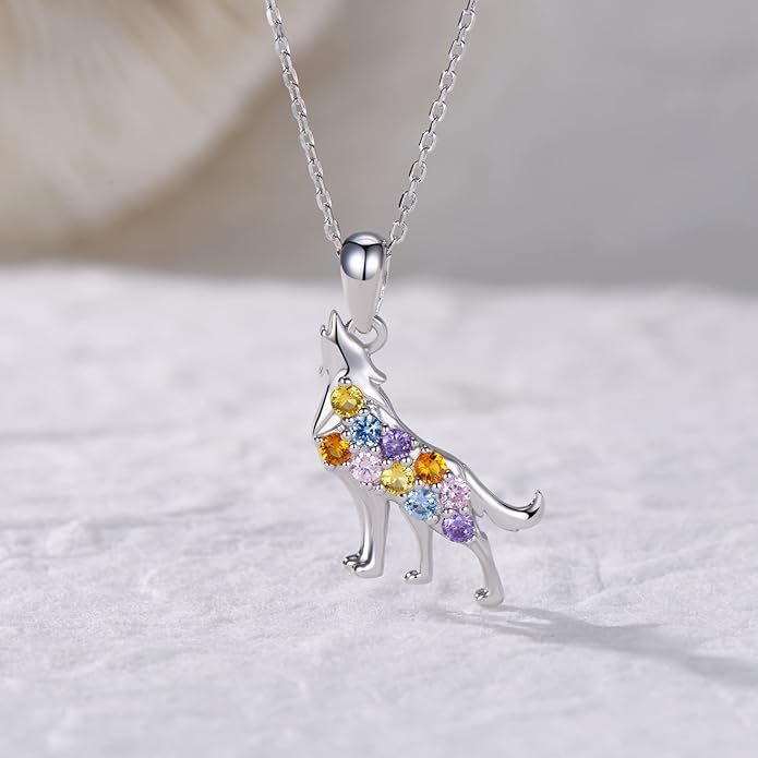 Highland Cow/Unicorn/Turtle/Moon Fairy/Axolotl/Owl/Mermaid/Cat/Cat and Girl/Frog/Wolf Necklace 925 Sterling Silver Animal Necklace Animal Jewelry Gifts for Women