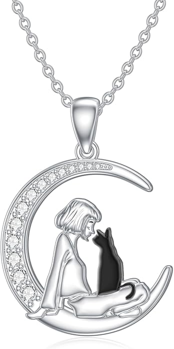 Horse/Bunny/Dog/Cat Necklace 925 Sterling Silver Women with Animal Pendant Necklace Jewelry Gifts for Women Animal Lovers