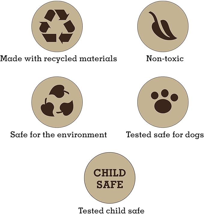 Durable Cotton Canvas Squeaky Dog Toy – Eco-Friendly Interactive Chew Toy for Small to Large Dogs-T-Bone (White)