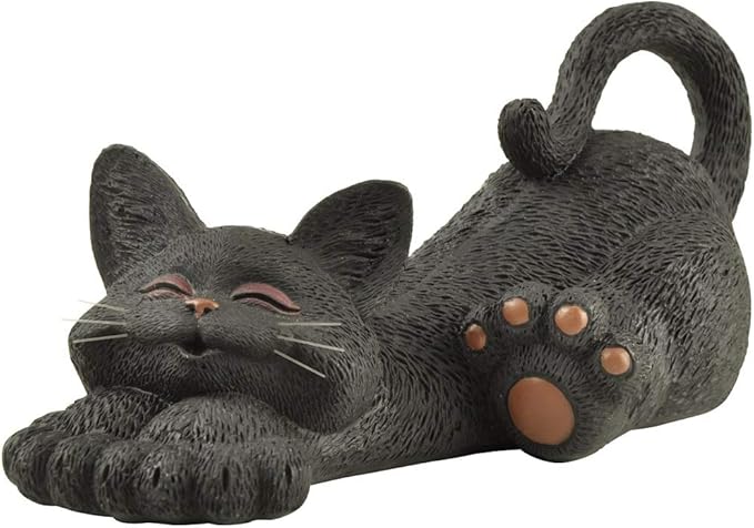 JFSM INC. Whimsical Black Cat Lounging Figurine Cat Home Office Decoration - Happy Cat Collection - Gifts for Cat Lovers, Cat Lover Gifts for Women, Cat Lover Gifts for Men, Cat Decor for Cat Lovers