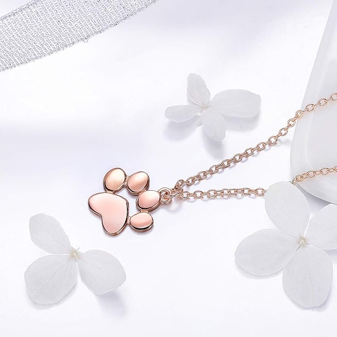925 Sterling Silver Dog Paw Cat Panda Necklace for Women Cute Dainty Animal Pendant Necklace Gifts for Cat Mom Animals Lover…