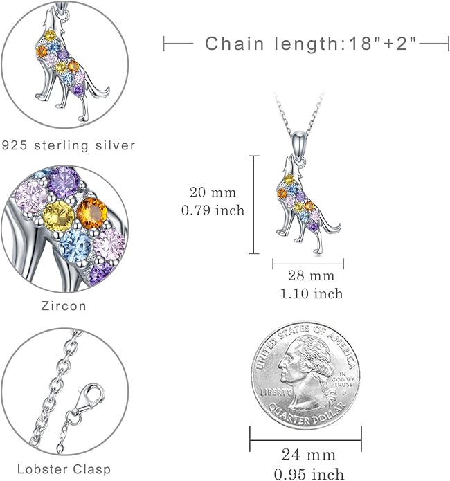 Highland Cow/Unicorn/Turtle/Moon Fairy/Axolotl/Owl/Mermaid/Cat/Cat and Girl/Frog/Wolf Necklace 925 Sterling Silver Animal Necklace Animal Jewelry Gifts for Women