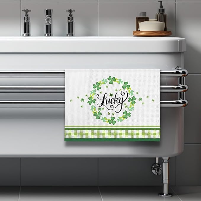 Green Towels,St Patricks Day Kitchen Towels,Green Kitchen Towels,St Patricks Day Hand Towels,Green Hand Towels,Green Dish Towels,St Patricks Day Dish Towels,Irish Gifts,St Patricks Day Decorations