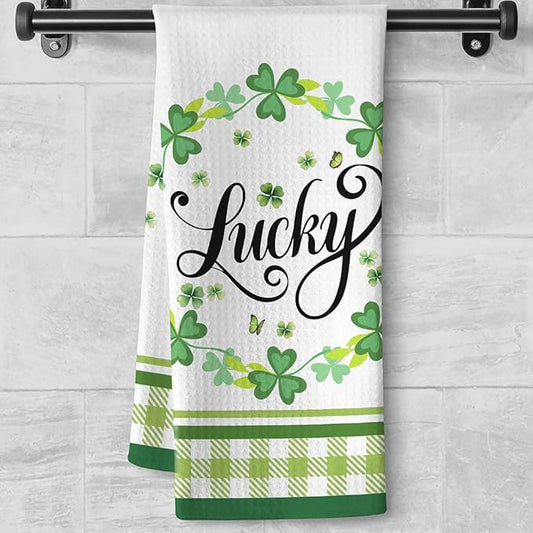 Green Towels,St Patricks Day Kitchen Towels,Green Kitchen Towels,St Patricks Day Hand Towels,Green Hand Towels,Green Dish Towels,St Patricks Day Dish Towels,Irish Gifts,St Patricks Day Decorations