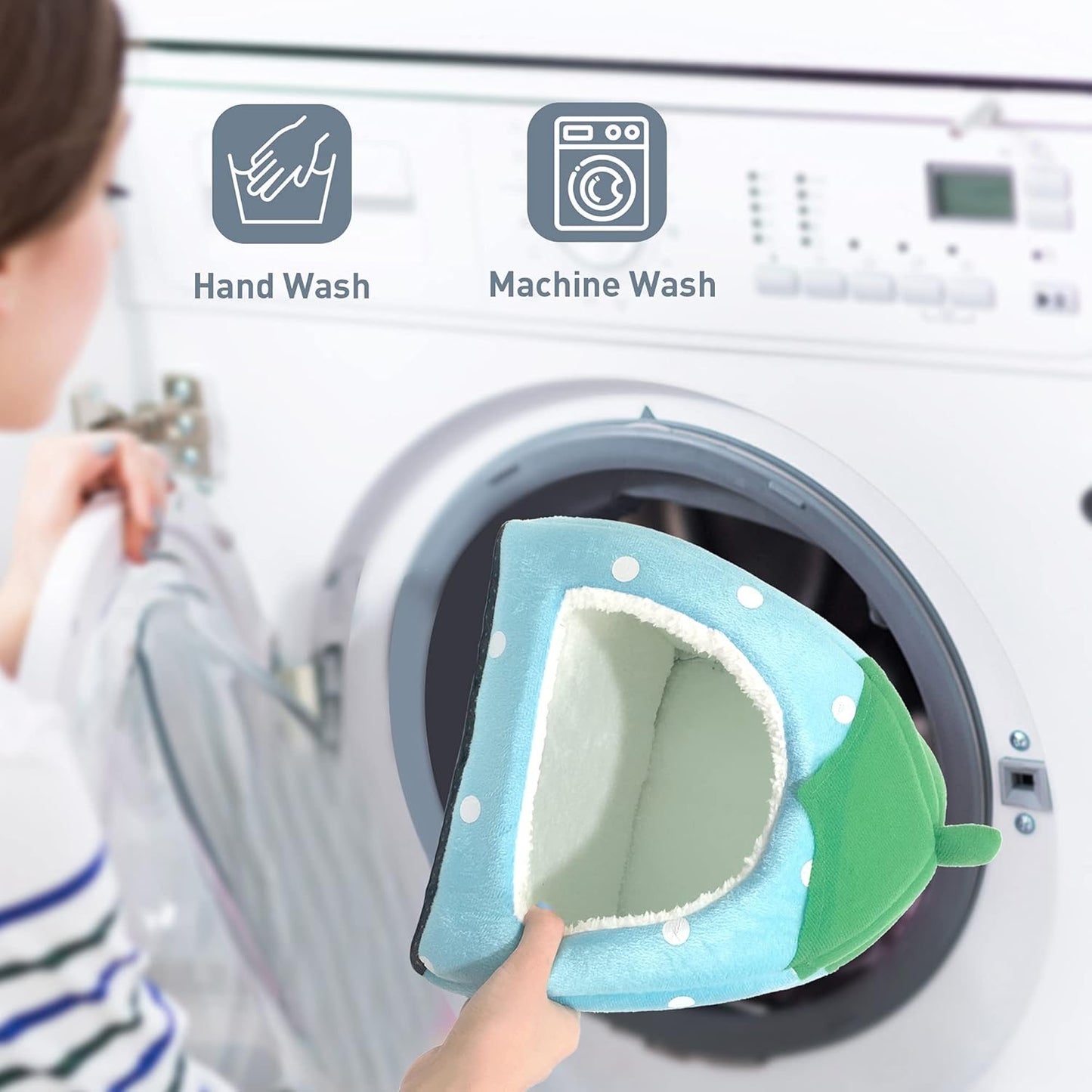 Guinea Pig Hideout Bed Rabbit House Cave Accessories Cozy Hide-Out for Bunny Hedgehog Ferret Chinchilla&Other Small Animals