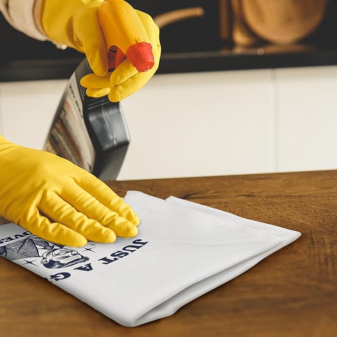 Just a Guy Who Loves Cats Kitchen Towels, Cat Lover Gifts for Men Dish Tea Towels for Kitchen Decor, Cat Dad Gifts Hand Towels for Bathroom, 16x24 Inch