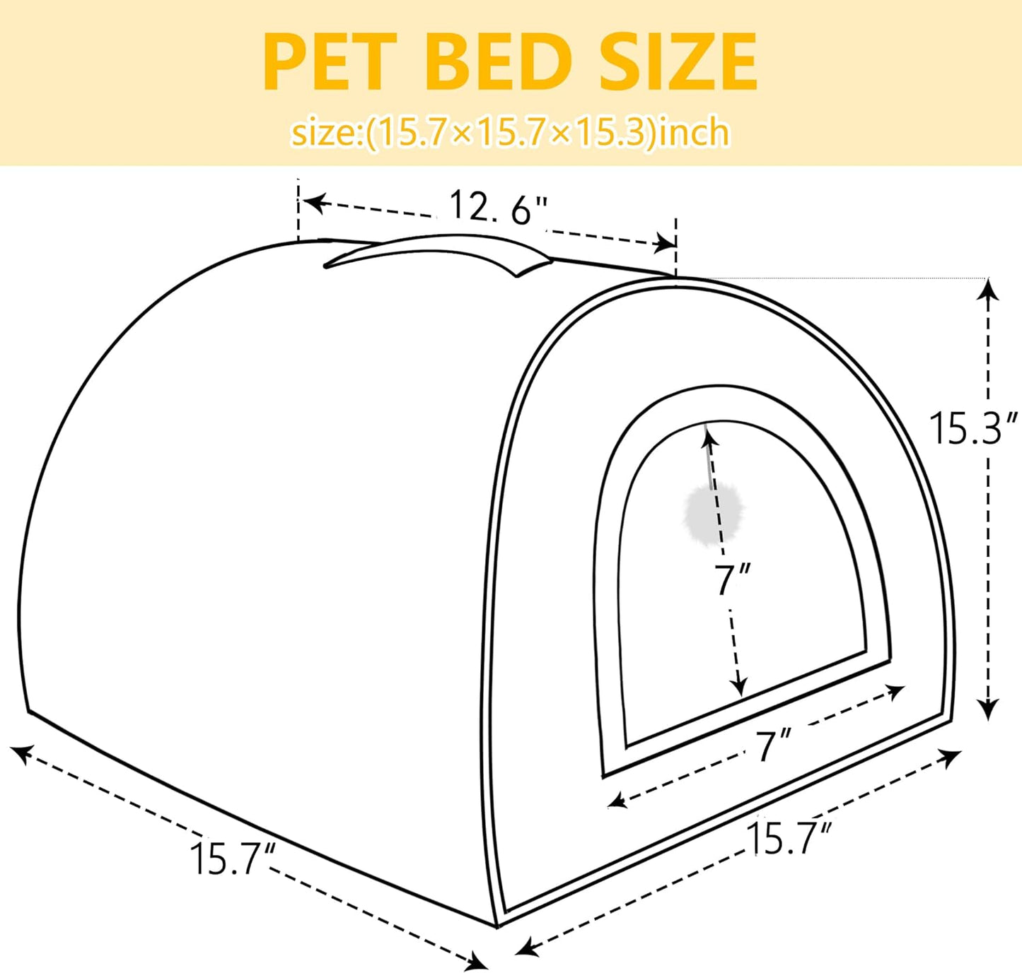 Cat Bed for Indoor Cats,Foldable cat cave,Anti-Slip & Water-Resistant Bottom,cat Houses for Indoor Cats or Small Dogs, Kitten Tent, Rabbit Bed,2 in 1 pet Bed (Pink)