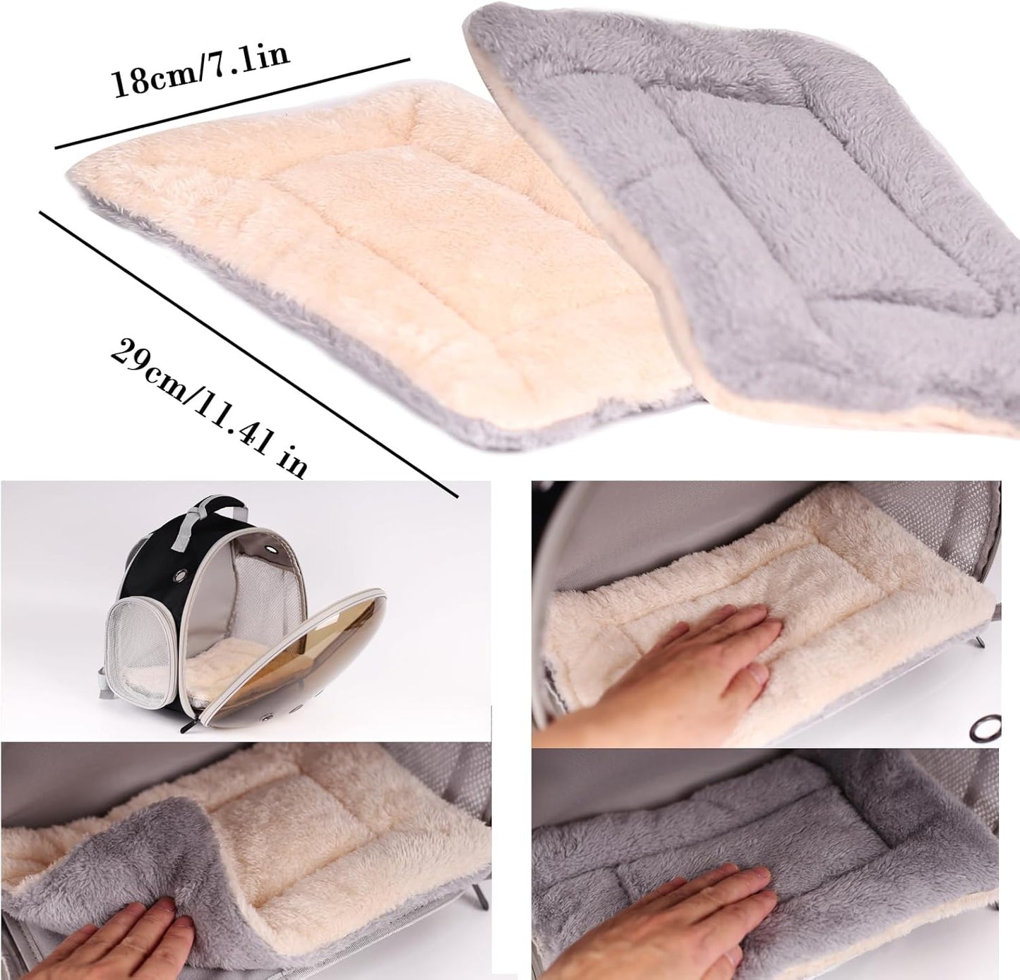 Guinea Pig Carrier Backpack with Soft Warm Mat Set,Lizard Backpack Carrier,Space Capsule Clear Bubble Window Astronaut Reptile Carrier Backpack for Bearded Dragon,Sugar Glider,Bunny