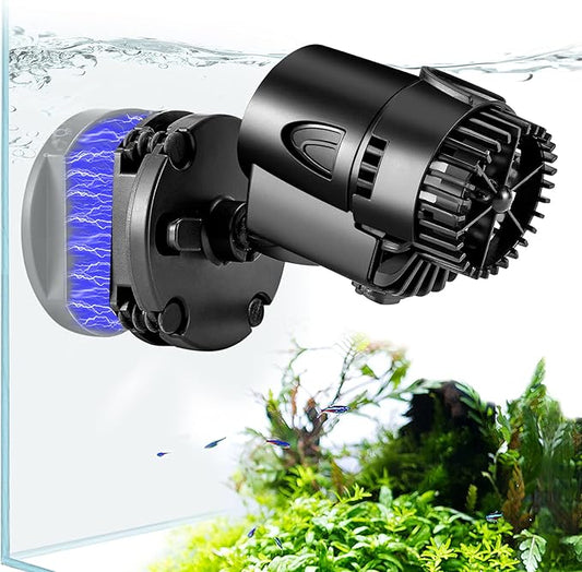 AQQA Wave Maker Pump, 530GPH Aquarium Circulation Pump 360 Degree Rotatable Submersible Powerhead Pump with Magnet Suction Base for Marine and Freshwater Aquariums(3W)