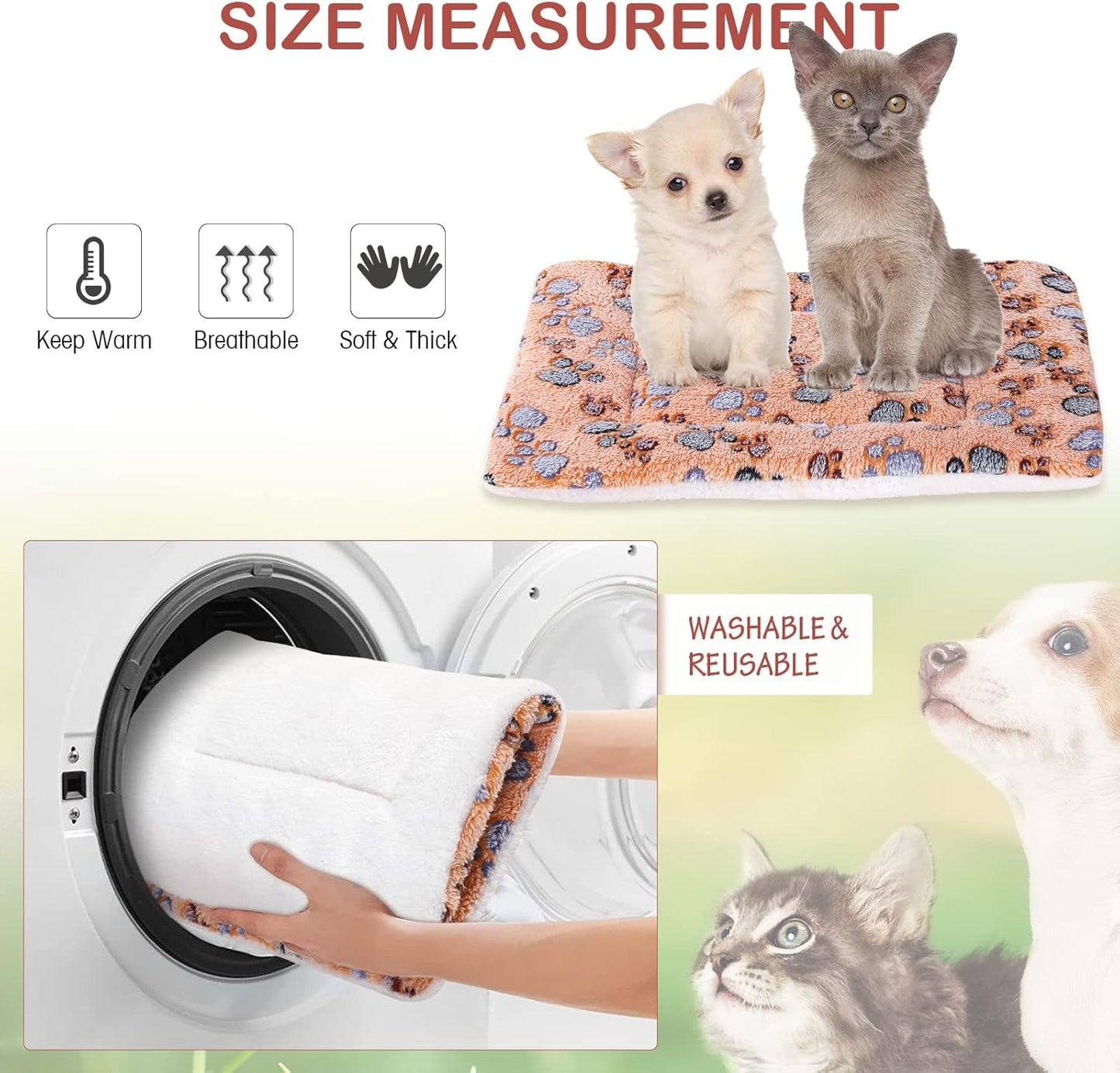 4 Pack Ultra Soft Dog Cat Bed Mat with Cute Prints Reversible Fleece Dog Crate Kennel Pad Cozy Washable Thickened Hamster Guinea Pig Pet Bed Mat for Small Animals(13 x 19 Inches,Vivid Color)