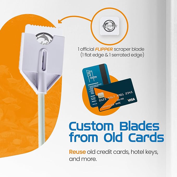 FL!PPER Flipper Platinum Aquarium Algae Scraper | Glass & Acrylic Tank Cleaner with Serrated Blade for Efficient Aquarium Maintenance (12” Nano)