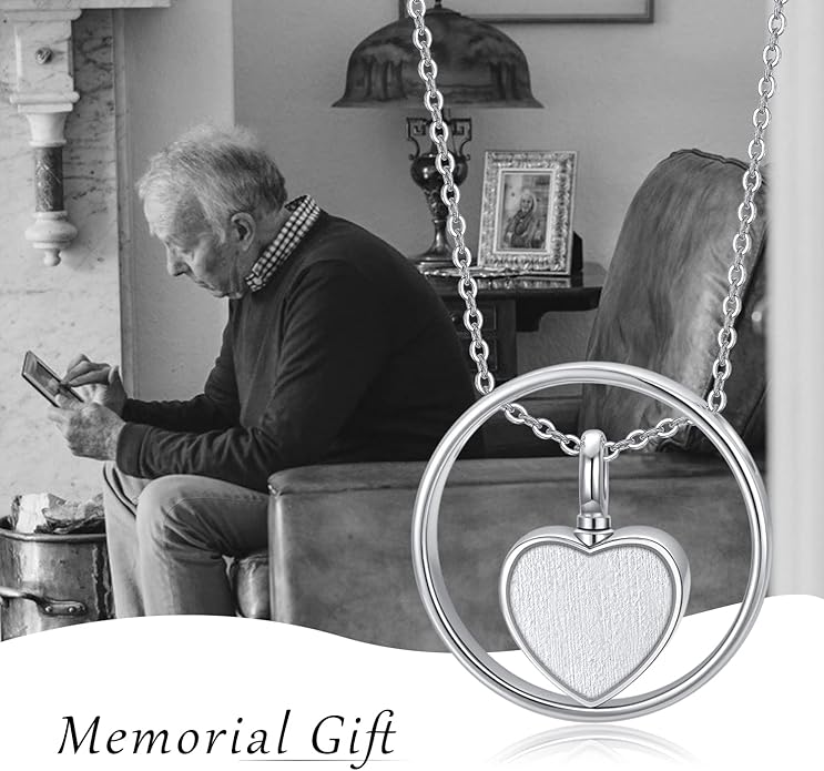 JUSTKIDSTOY Cremation Jewelry 925 Sterling Silver Sunflower/Rose/Paw Urn Necklace for Ashes Memorial Keepsake Gifts for Women