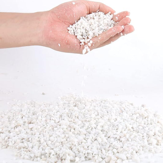 3lb White Cactus Pea Gravel Rocks,1/4 Inch Pebbles for Indoor Plants, Natural Succulent Rock and River Rocks Decorative for Aquariums, Vases, Outdoor Gardening, Top Dressing for Potted Plants