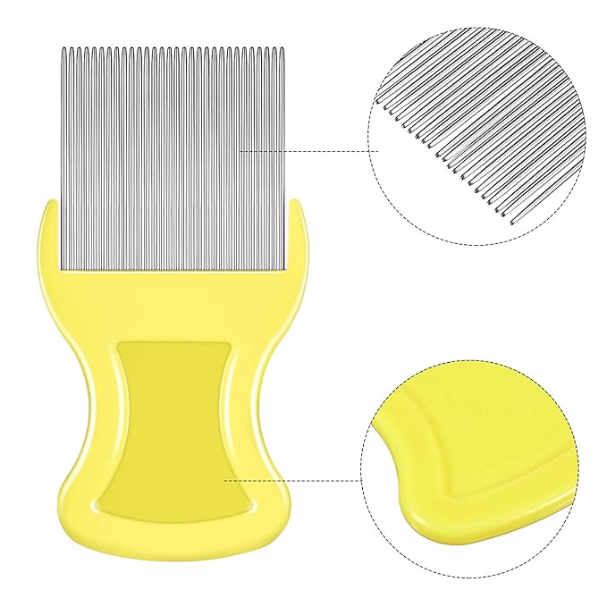 Maitys 8 Pieces Flea Lice Combs Double Sided Lice Cats Dogs and Nit Removal Hair Grooming Plastic and Metal Comb, Head Hair Comb for Pets and Humans(3.5 x 2 Inches, 3.54 x 1.57 Inches,Classic)