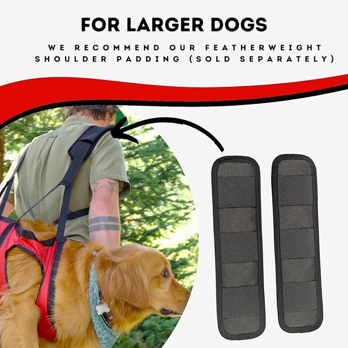 Fido Pro Airlift Emergency Dog Rescue Sling - Lightweight, Packable Dog Sling for Large Dogs with 8-Point Support System for Safe Transport - Ideal for Hiking, Skiing - Fits Dogs 45-70 lbs