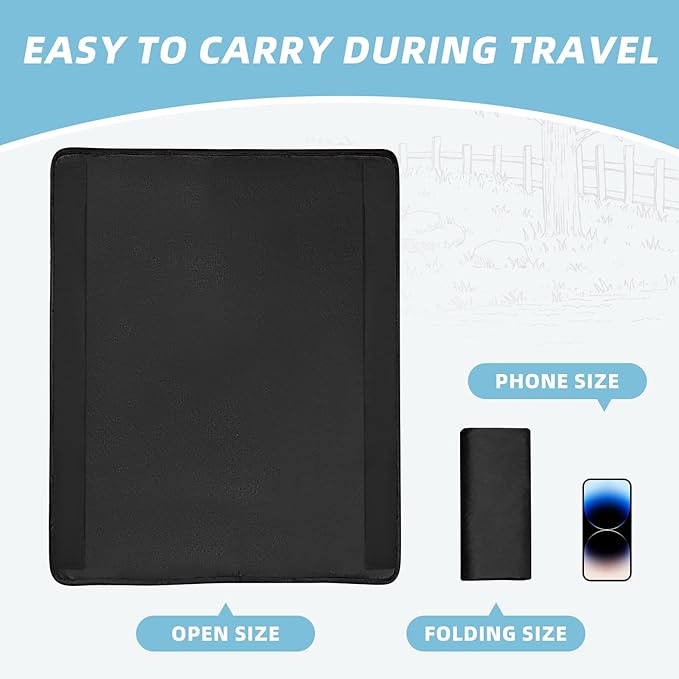 Dog Pee Pad Holder, Oxford Cloth Material, Fit 28"x34" Pad,Puppy Pad Holder, 8 Powerfu Magnetic Clips, Indoor Dog Potty, Black