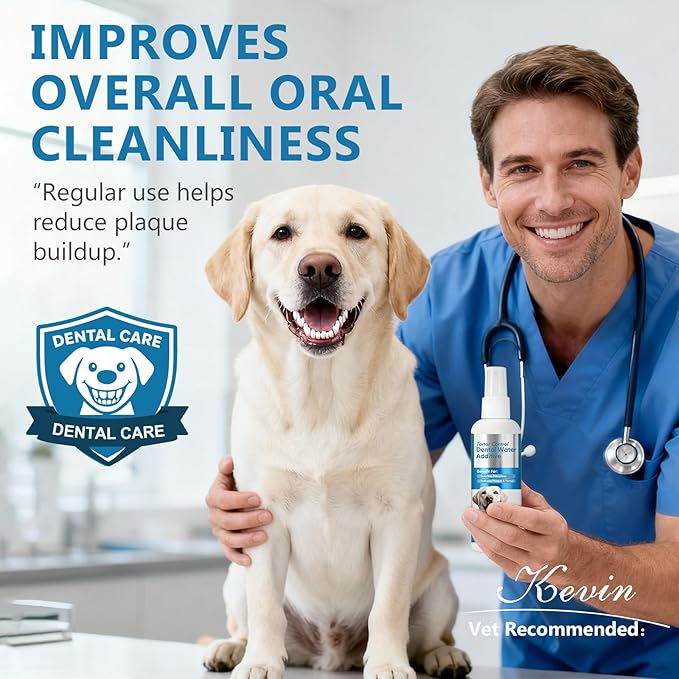 ITECFREELY Dental Plus, Advanced Dental Water Additive, Odorless & Flavorless Formula to Fight Tartar & Plaque, Promote Healthy Gums and Freshen Breath, Easy Daily Use for Dogs & Cats