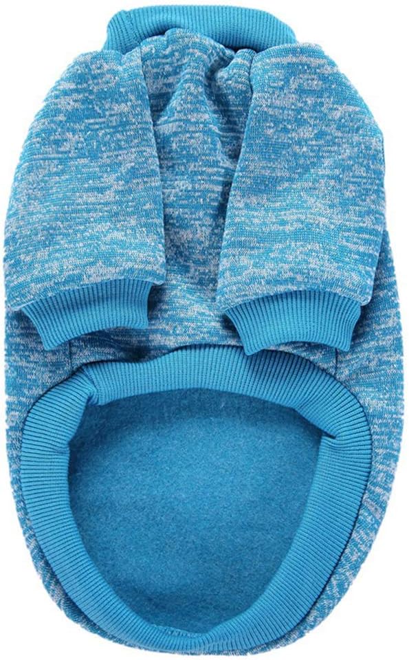 Jecikelon Dog Clothes Dogs Sweater Soft Puppies Clothing Winter Puppy Sweaters Warm Outfit for Dogs Small XXS XS Cat Apparel (Light Blue, L)