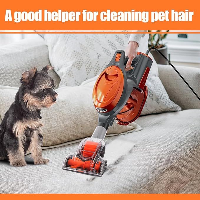 Upgraded Vacuum Pet Hair Power Brush Tool Attachment Compatible With Shark HV300 HV320 HV322 NV752 NV650 NV680 NV800 NV150 LA502 ZU560 ZU561 ZU60 AZ2001 HZ2002 UV725 Vacuum Replacement Parts Orange