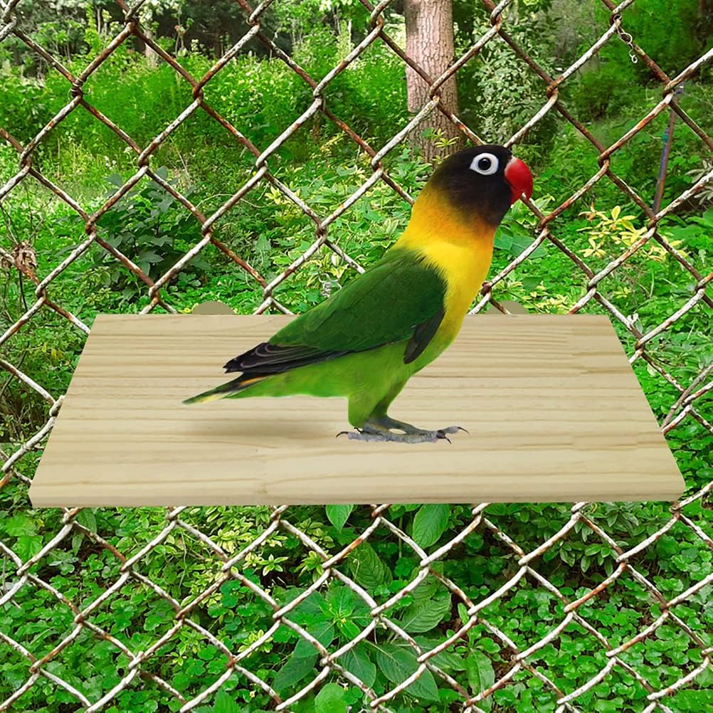 3Pcs Pet Parrot Bird Cage Perches Square Wooden Stand Platform Budgie Toys Bird Tree Perches for Parakeets