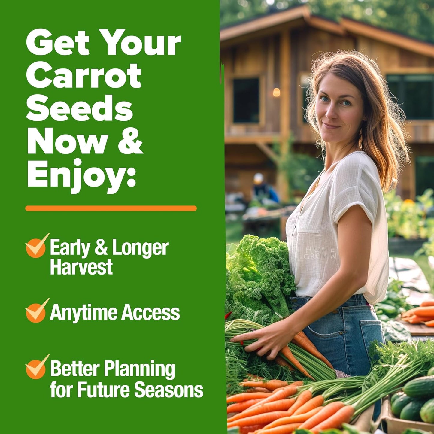 HOME GROWN π¨π¦π π£π₯ππ ππ¨π  Rainbow Carrot Seeds β 2500+ Heirloom Seeds (10 Varieties) β High Germination, π‘π’π‘-ππ π’ Vegetable Seeds for Planting Indoors or Outdoor Home Garden