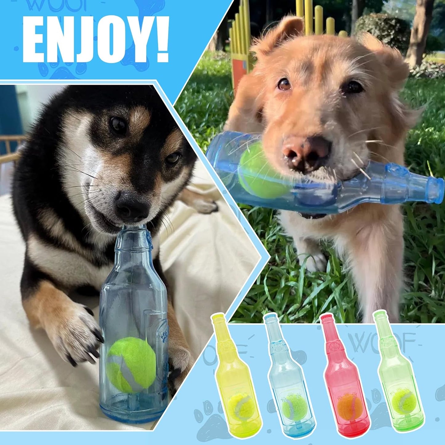 Dog Squeaky Floating Toy for Small Medium Large Dogs Training Fetch Indestructible Dog Chew Toys Indoor Pool Beach Outdoor Pet Supplies Yellow M