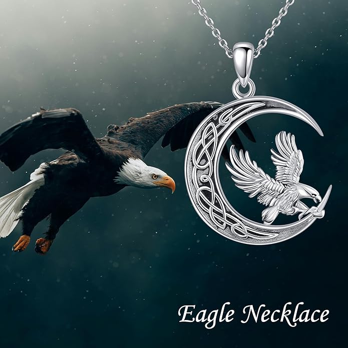 Eagle/Moth Necklace Sterling Silver Eagle Jewelry Eagle Gifts for Women Girls