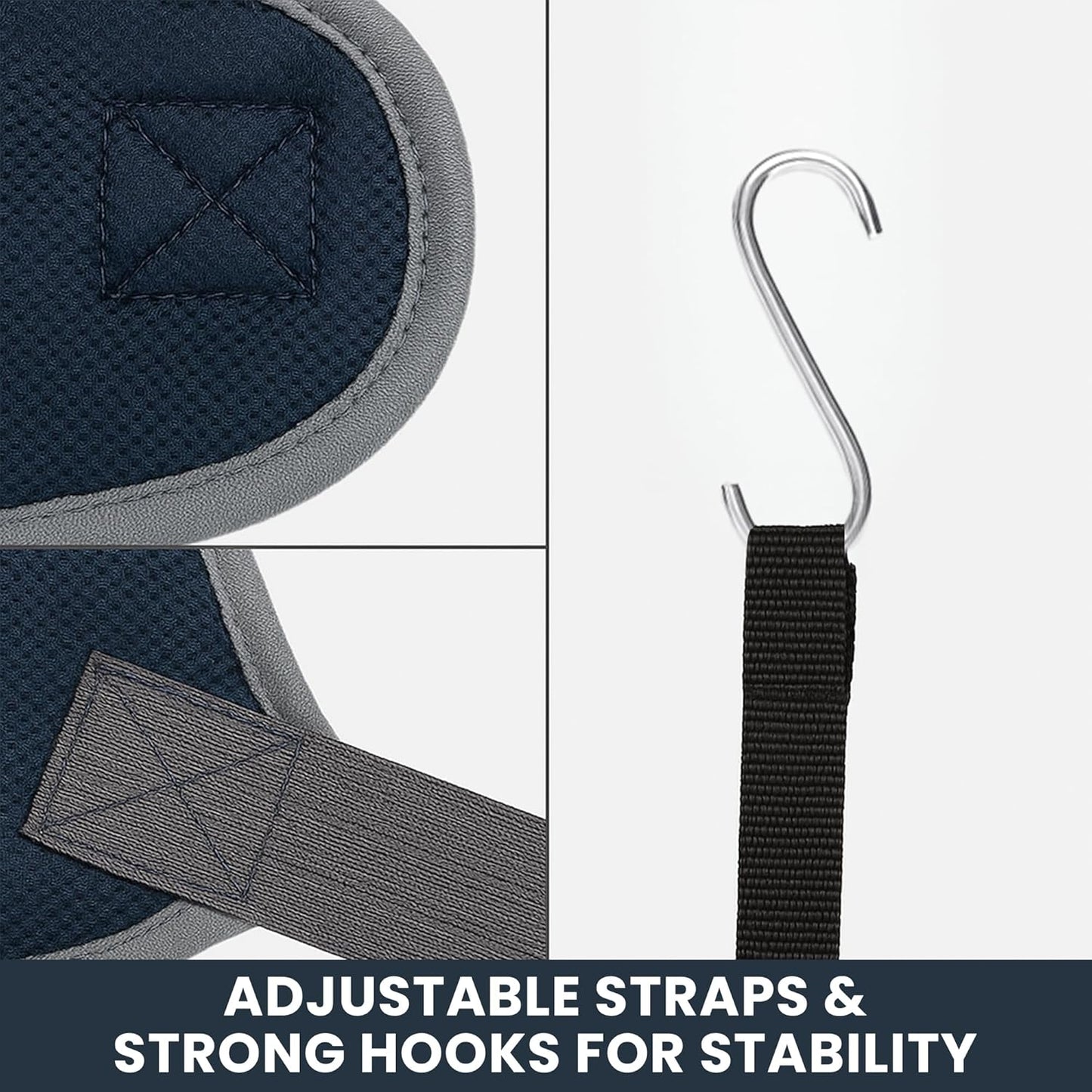 Grooming Hammock Kit for Dogs & Cats, Includes Hammock Harness, Nail Clippers, Nail File, Grooming Glove, Dematting Comb, S-Hooks, Carabiners & Storage Bag for Easy Home Grooming small (75ร49) cm