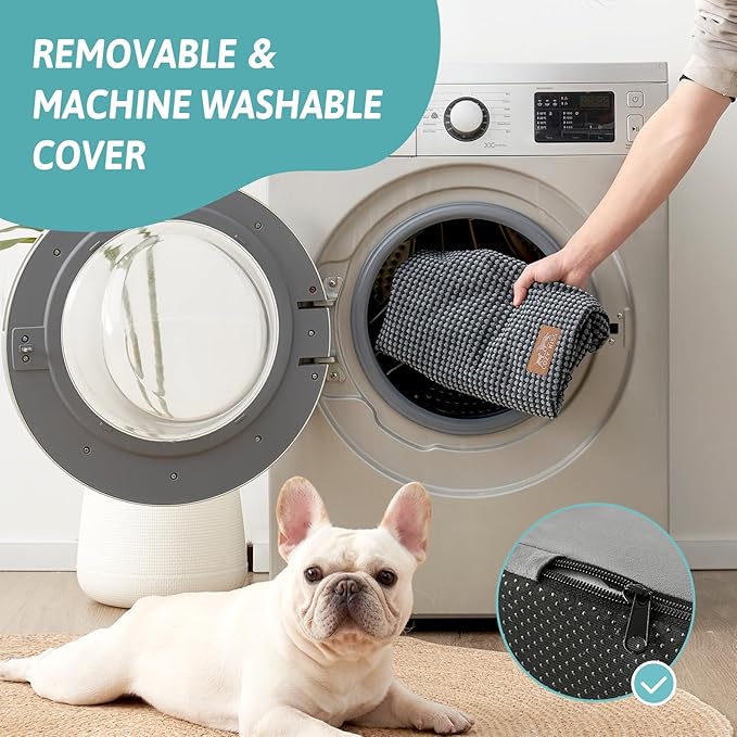 Extra Wide Dog Stairs with Tunnel, Detachable Large Pet Step for Small Medium Dog, Puppy or Cat, Ramp for High Bed, Couch, Sofa or Car, Stable, 19.7x33x22.4 inch, 5 Step, Dark Grey