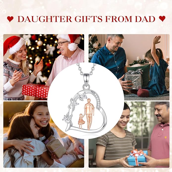 EUDORA Sterling Silver Mother Daughter Necklace for Women, Mama Son Daughter Necklace Pendant for Mom and Daughter,Mom Jewelry from Daughter Mother's Day Gift for Mother Daughter Aunt Grandma