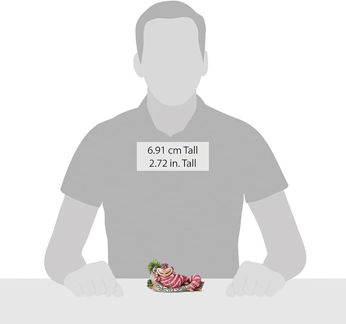 Enesco Disney Traditions by Jim Shore Alice in Wonderland Cheshire Cat on Tree Figurine, 2.72 Inch, Multicolor