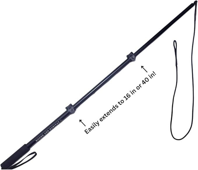 Flirt Pole For Dogs- Extendable Heavy Duty Flirt Pole For Dogs- Interactive Dog Training Toy w/ Interchangeable Lures & Instructional Guide- Engaging Heavy Duty Dog Toy- Flirt Pole For Large Pups