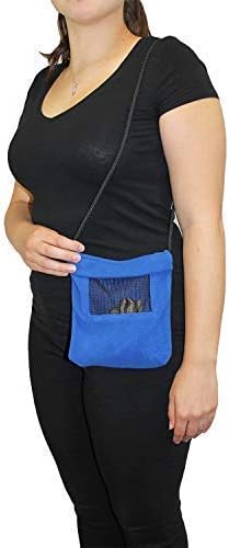 Exotic Nutrition Economy Carry Bonding Pouch (Blue) - for Sugar Gliders, Squirrels, Marmosets, Hamsters, Rodents, Rats, Reptiles, & Other Small Pets