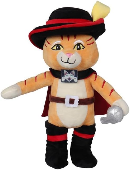 Feeriay Puss Plush Toy 12.2 in Cat Stuffed Animal Plushie Doll Puss Figure Pillow for Kids Gifts