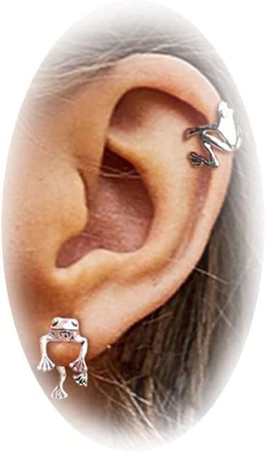 Frog Earrings for Women Mothers Day Gifts Vintage Frogs Shaped Stud Earrings Funny Cute 3D Animal Earrings Jewelry Gifts