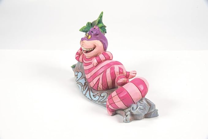 Enesco Disney Traditions by Jim Shore Alice in Wonderland Cheshire Cat on Tree Figurine, 2.72 Inch, Multicolor