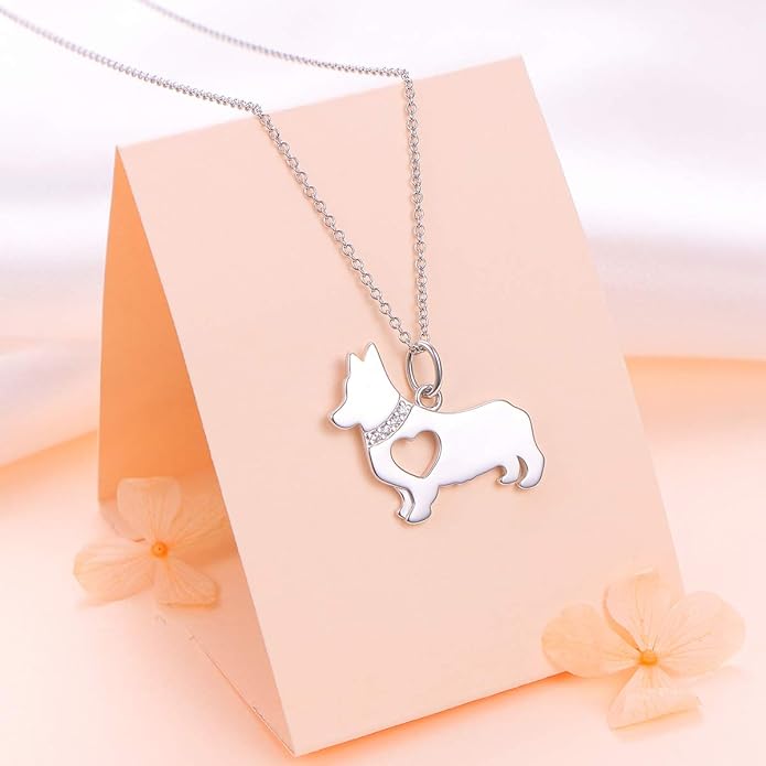 FLYOW 925 Sterling Silver Jewelry Cute Animal Pendant Necklace for Women Birthday Graduation Valentine's Day Gifts