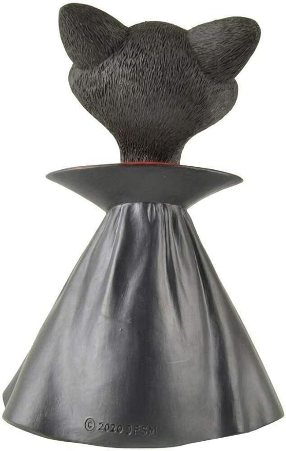 JFSM INC. Holiday Stocking Stuffer - Whimsical Black Cat Vampire Figurine Cat Home Office Decoration - Gifts for Cat Lovers, Purrfect