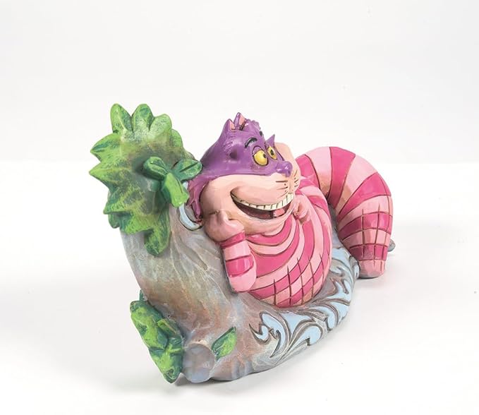 Enesco Disney Traditions by Jim Shore Alice in Wonderland Cheshire Cat on Tree Figurine, 2.72 Inch, Multicolor