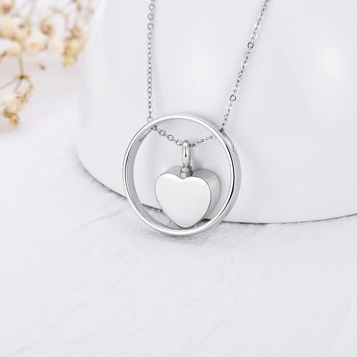 JUSTKIDSTOY Cremation Jewelry 925 Sterling Silver Sunflower/Rose/Paw Urn Necklace for Ashes Memorial Keepsake Gifts for Women