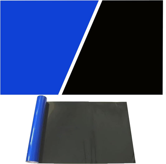 ELEBOX Aquarium Background Blue Black Fish Tank Background Picture 2 Sides Fish Backdrop for Aquarium Wallpaper 20" x 48"