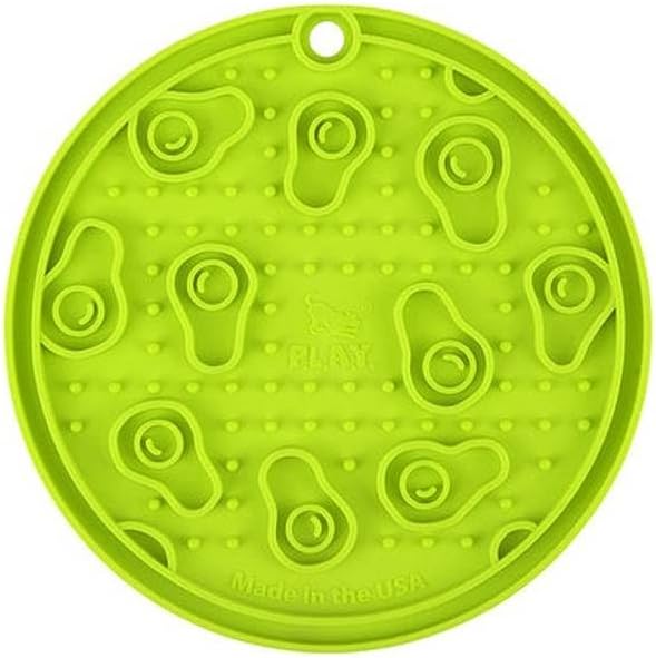 P.L.A.Y. Enrichment Feeding Lick Mat for Dogs & Cats - ZoomieRex EverLick, Great for Puppies & Small, Medium, Large Dogs - Alleviate Boredom, Slow Feeder for Meal or Treats, Dishwasher Safe (Green)
