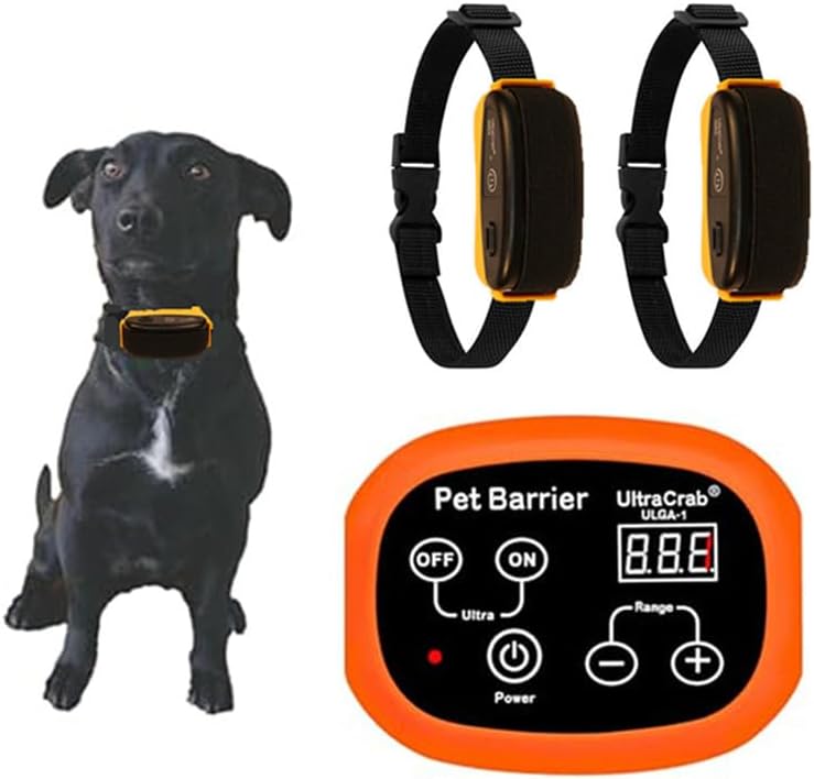 Indoor Pet Barrier for 2 Dogs,Wireless Indoor Electric Fence,Pet Gate, Keeps Areas Off Limits,Dog Home Proofing, Waterproof/Rechargeable/Beep/Static Training Collar,Orange Kit
